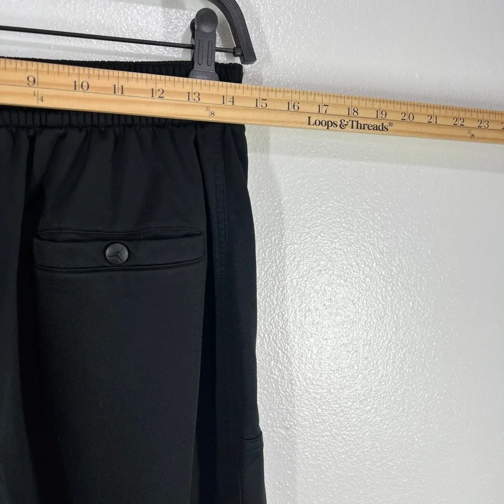 Air Jordan Track Pants Mens Small Athletic Training Black White Stripe Ankle Zip